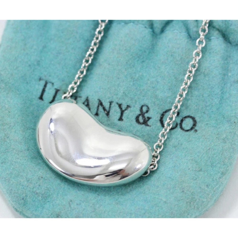 TIFFANY Co Bean Necklace Sterling Silver